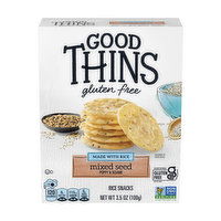 Good Thins Mixed Seed Rice Snacks Gluten Free Crackers, 3.5 Ounce