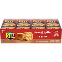 RITZ Peanut Butter Sandwich Crackers, 8 - 1.38 oz Snack Packs, 8 Each