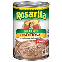 Rosarita Traditional No Fat Refried Beans, 16 Ounce