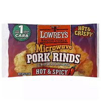 Lowery Bacon Pork Rinds, Hot & Spicy, 1.75 Ounce