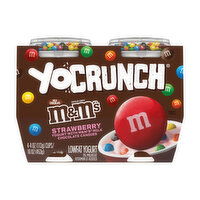 YoCrunch Low Fat Strawberry with M&Ms Yogurt (4-pack), 16 Ounce