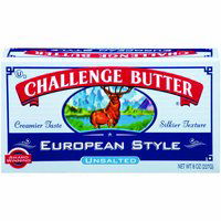 Challenge European Style Butter, Unsalted, 8 Ounce