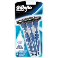 Gillette Mach 3 Men's Disposable Razors, 3 Each