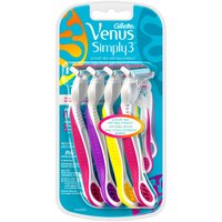 Gillette Venus Simply3 Women's Disposable Razors, 4 Each