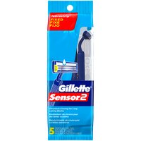 Gillette Sensor2 Men's Disposable Razors, 5 Each