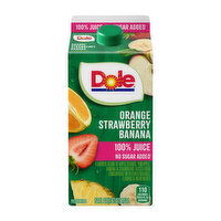 Dole Orange Strawberry Banana 100% Juice, 52 Ounce