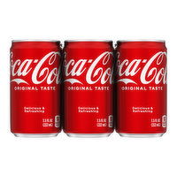 Coca Cola Mini, Cans (Pack of 6), 45 Ounce