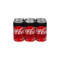 Coca Cola Zero Sugar Mini, Cans (Pack of 6), 45 Ounce