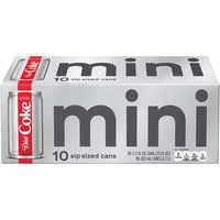 Diet Coke Mini, Cans (Pack of 10), 75 Ounce