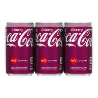 Cherry Coca Cola Mini, Cans (Pack of 6), 45 Ounce