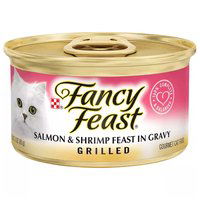 Purina Fancy Feast Grilled Gravy Wet Cat Food, Salmon & Shrimp Feast, 3 Ounce