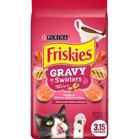 Friskies Dry Cat Food, Gravy Swirlers, 3.15 Pound