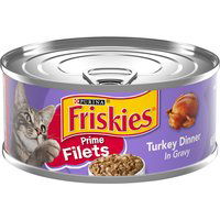 Friskies Cat Food, Prime Filets Turkey Dinner, 5.5 Ounce