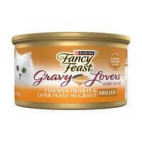 Fancy Feast Gravy Lovers Chicken Hearts & Liver Feast in Gravy Grilled Gourmet Cat Food, 3 Ounce