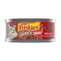 Friskies Extra Chunky with Beef in Savory Gravy Cat Food, 5.5 Ounce