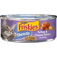 Friskies Gravy Wet Cat Food, Shreds Turkey & Cheese, 5.5 Ounce