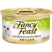 Fancy Feast Gravy Wet Cat Food, Grilled Salmon, 3 Ounce