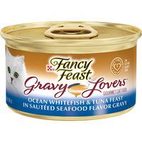 Fancy Feast Ocean Whitefish & Tuna Feast In Seafood Gravy, 3 Ounce