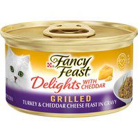 Fancy Feast Delights Grilled Turkey & Cheddar Cheese, 3 Ounce