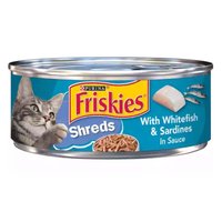 Friskies Savory Shreds, Whitefish & Sardines, 5.5 Ounce