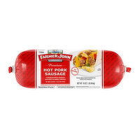 Farmer John Pork Sausage Roll Hot, 16 Ounce