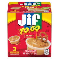 Jif Peanut Butter To Go, Creamy, 4.5 Ounce