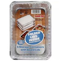 Handi-Foil Storage Containers with Lids, 5 Each