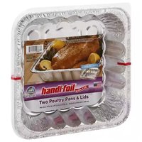 Handi-Foil Eco-Foil Cooke & Carry Poultry Pans with Lids, 2 Each