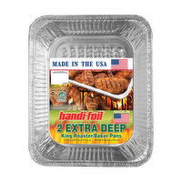 Handi-Foil 2 Extra Deep King Roaster Baker Pans, 2 Each