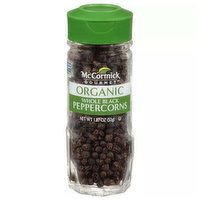 McCormick Organic Whole Black Peppercorns, 1.87 Ounce