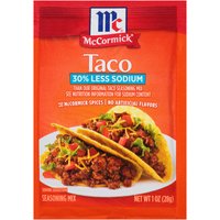 McCormick Taco Seasoning Mix, 30% Less Sodium , 1 Ounce