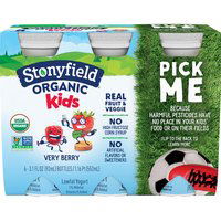 Stonyfield Organic YoKids Very Berry Smoothie Yogurt (Pack of 6), 18.6 Ounce