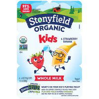 Stonyfield Organic Kids Yogurt, Strawberry Banana (Pack of 6), 24 Ounce