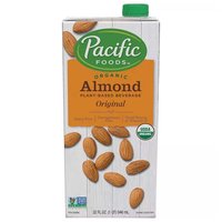 Pacific Organic Almond Non-Dairy Beverage, Original, 32 Ounce