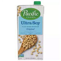 Pacific Foods Ultra Soy Beverage, Plain, 32 Ounce