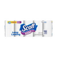 Scott 1000 Toilet Paper Rolls 1 Ply Toilet Tissue, 20 Each