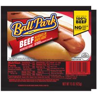 Ball Bark Beef Hot Dogs, 15 Ounce