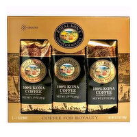 Royal Kona 100% Kona Coffee Single Pot Gift Pack, 3 Each