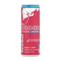 Red Bull Summer Edition Sugarfree White Peach, 12 Ounce