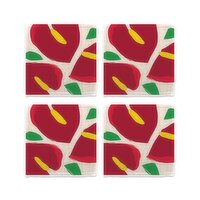 Holiday Canvas Coaster Anthurium, 1 Each