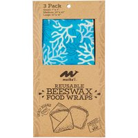 Maika`i Reusable Beeswax Food Wrap, Blue Coral, 3 Each