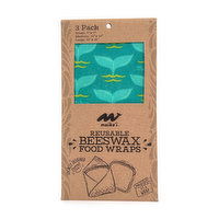 Maika`i Reusable Beeswax Food Wrap, Tails, 3 Each