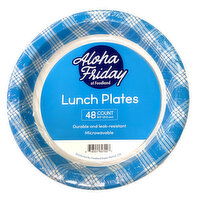 Aloha Friday 8.5" Blue Lunch Plates, 48 Each