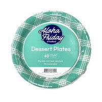 Aloha Friday 7" Green Dessert Plates, 48 Each
