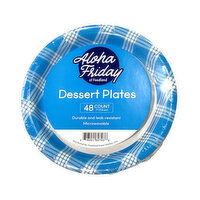 Aloha Friday 7" Blue Dessert Plates, 48 Each
