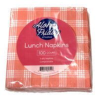 Aloha Friday Foodland Guava Palaka Lunch Napkins, 100 Each