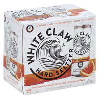 White Claw Hard Seltzer, Ruby Grapefruit (Pack of 6), 72 Ounce