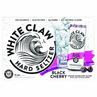 White Claw Black Cherry Hard Seltzer, Cans (Pack of 12), 144 Ounce