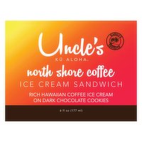 Uncle's Ice Cream Sandwich, North Shore Coffee Crème, 6 Ounce