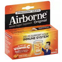 Airborne Effervescent Tablets, Zesty Orange, 10 Each